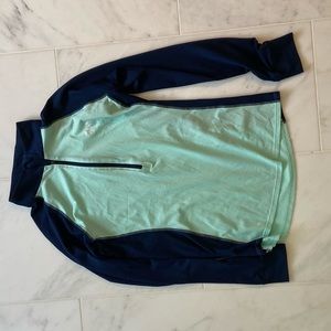 UNDER ARMOUR Quarter Zip mint green navy